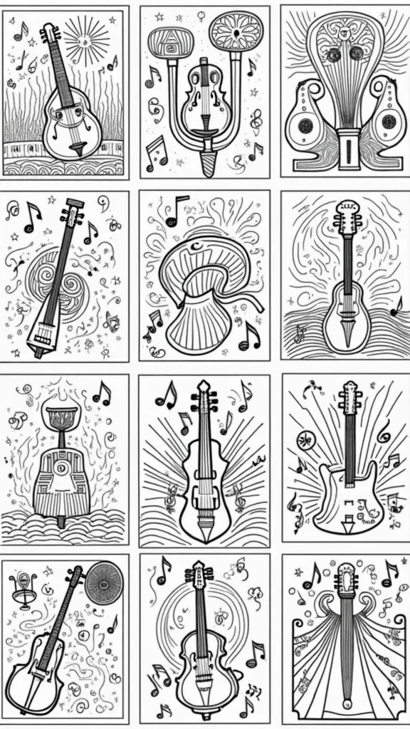 pages de couleur musicale